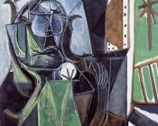 巴勃罗毕加索 - 坐在窗前的女人（杰奎琳）
